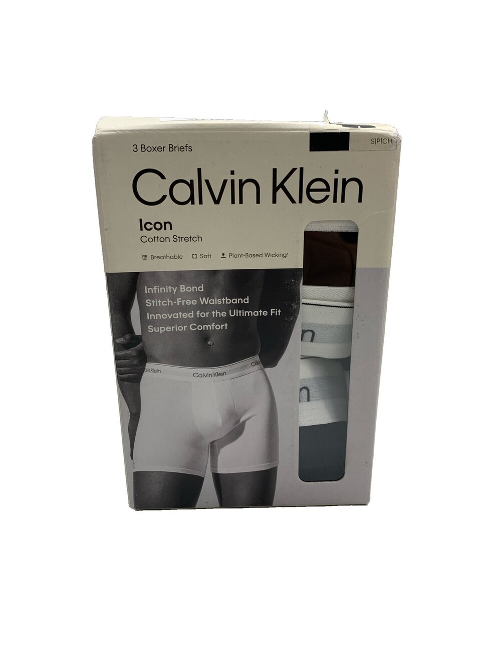 Calvin Klein Cotton Stretch Boxer Brief Men's Small Underwear Breathable 3 Pack